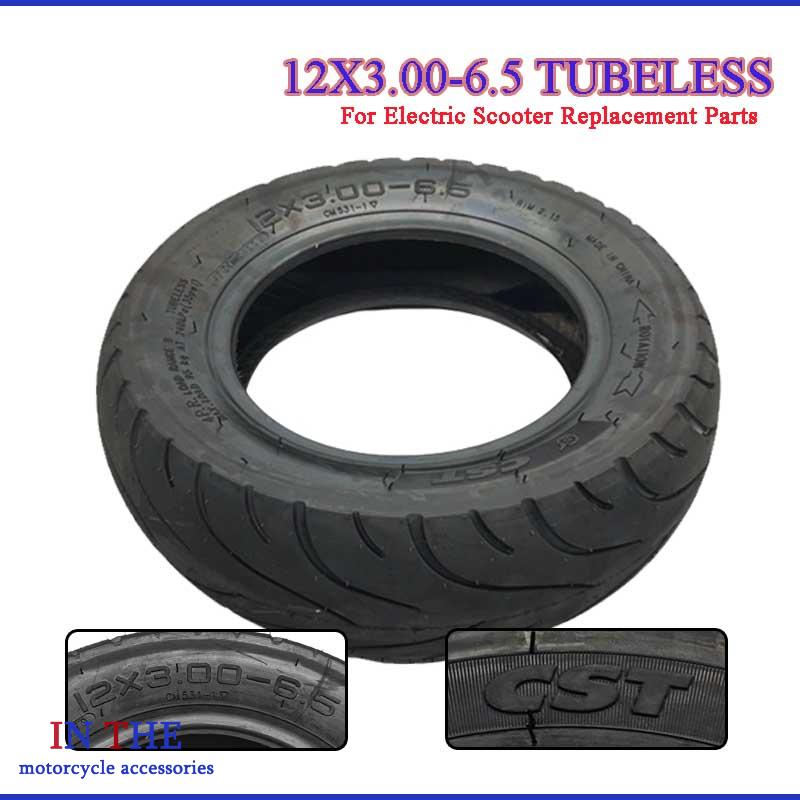 Scooter Parts - 12인치 12x3.00-6.5 튜브리스 팻 타이어 내구성