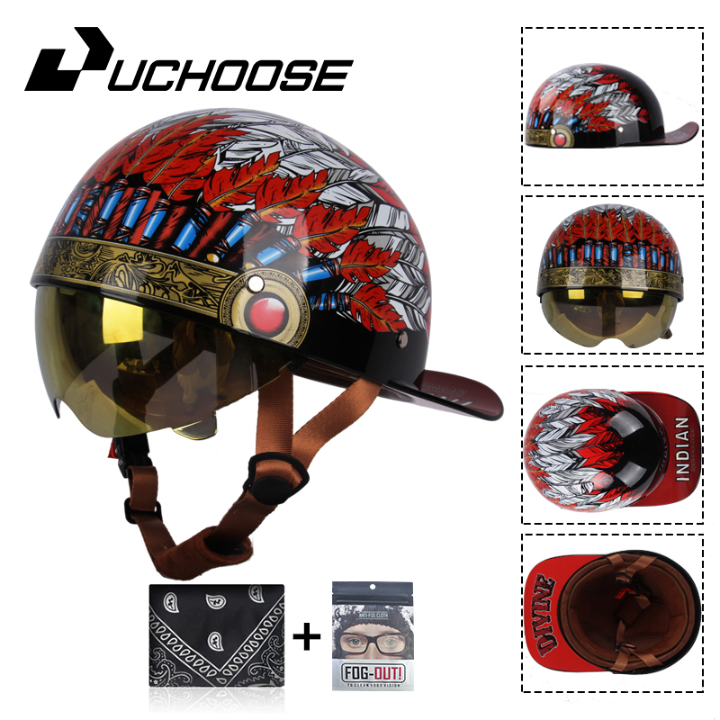 Vintage Open Face Retro Helmet - 2024 성인 오픈 페이스 레트로 라이딩