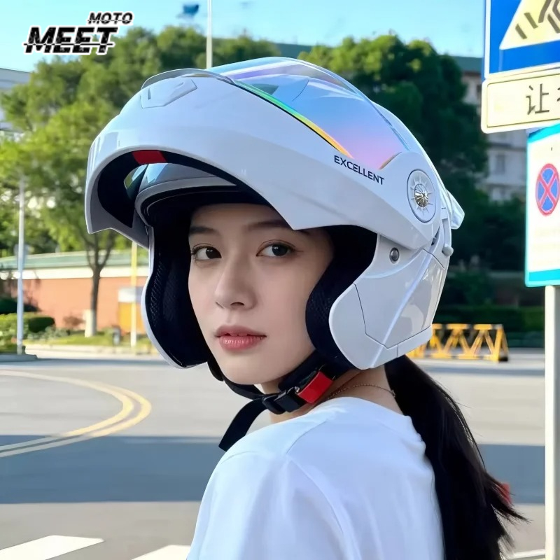 Motorcycle Helmet Inner Sun Visor Lens - 사계절용 모듈식 오토바이 헬멧, 내장형 이중