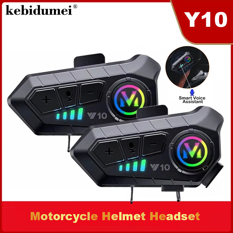 Full Face Motorcycle Helmet With Bluetooth - Y10 블루투스 5.3 헬멧 헤드셋 무선