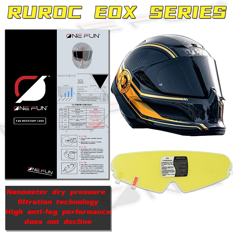Motorcycle Helmet Anti Fog Pinlock Shield - RUROC ATLAS 3.0 4.0 EOX 헬멧