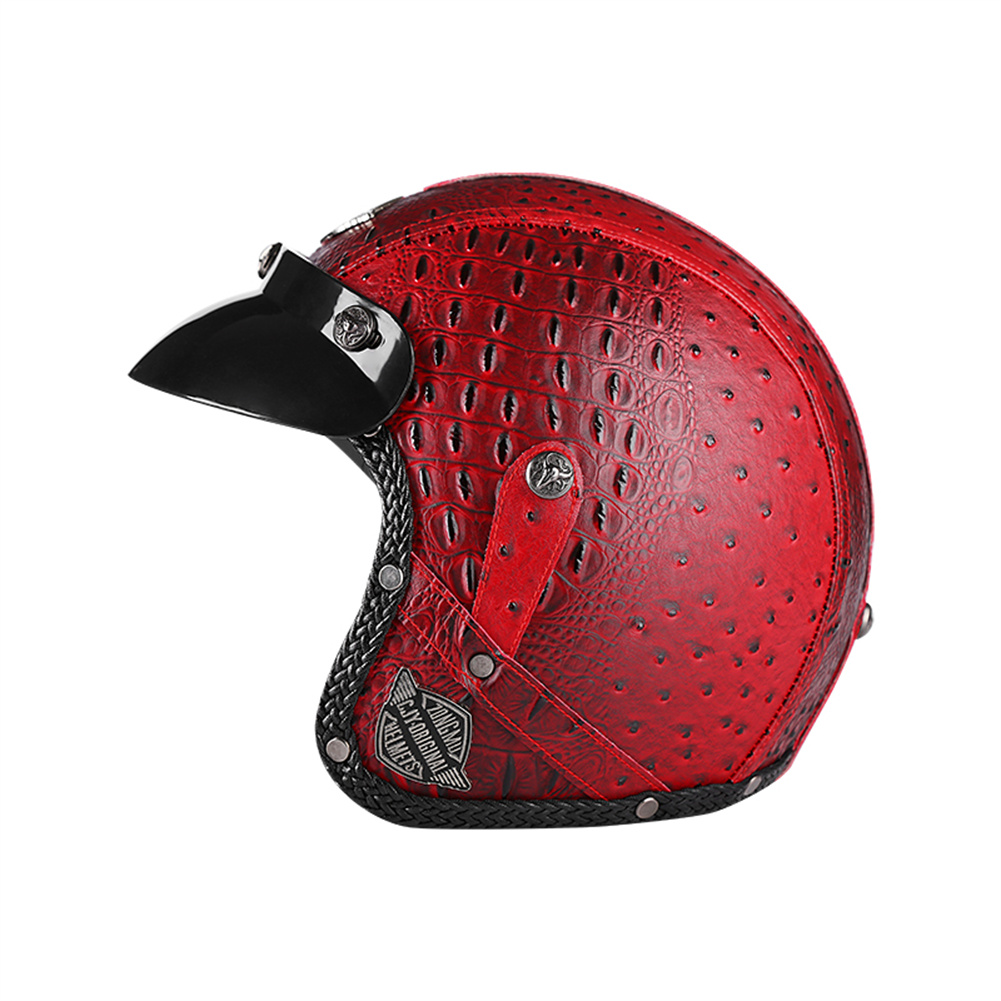 Vintage Open Face Retro Helmet - DOT 3/4 오픈 페이스 오토바이 레트로