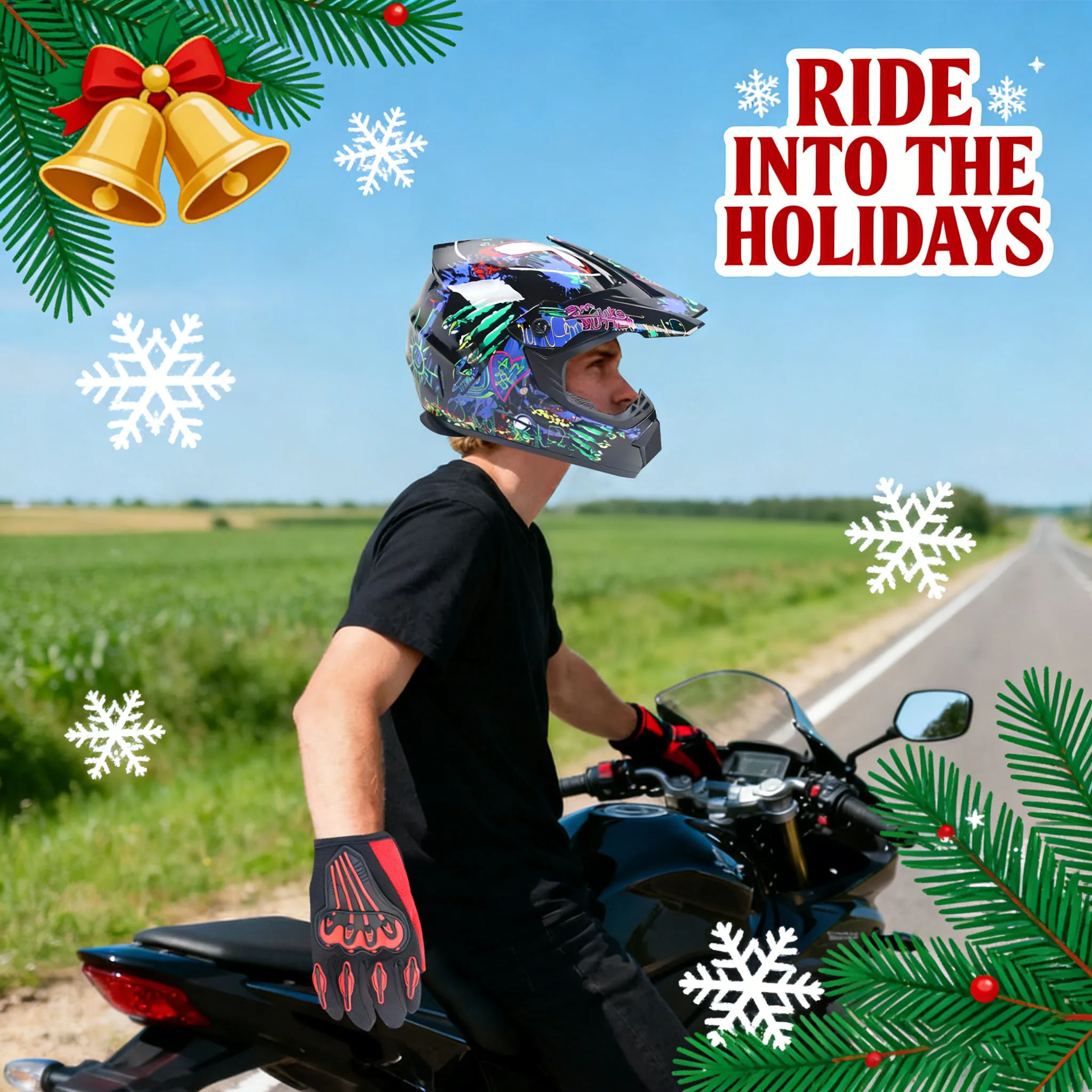 Off Road Motocross Helmet Goggles Set - 모토크로스 헬멧 키트, 오토바이 풀페이스 헬멧