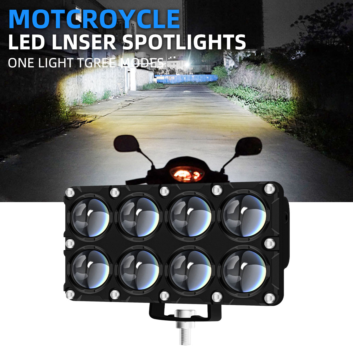 Universal Motorcycle Led Headlight Projector - 6/8/10 렌즈 보조 오토바이 스포트라이트 작업용