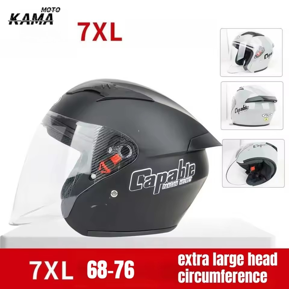 Dual Visor Motorcycle Racing Helmet - 대형 오토바이 헬멧 남성용 특대형 76cm