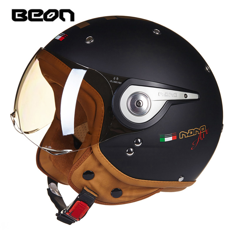 Vintage Open Face Retro Helmet - BEON B-110 Moto rcycle 헬멧 beon