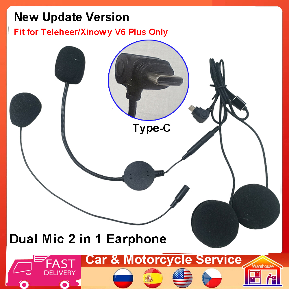 Full Face Motorcycle Helmet With Bluetooth - Type-C 이어폰 스피커 2 in 1
