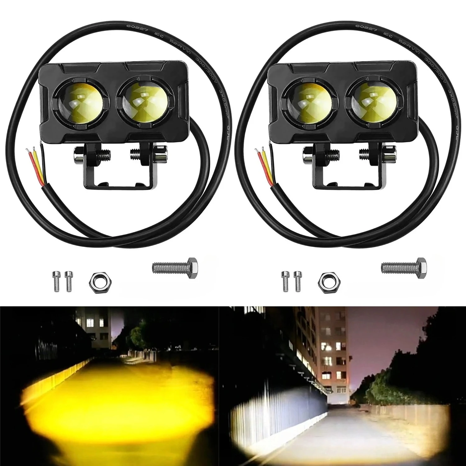Atv Parts - 1/2PCS 오토바이 LED 안개등 ATV 운전용