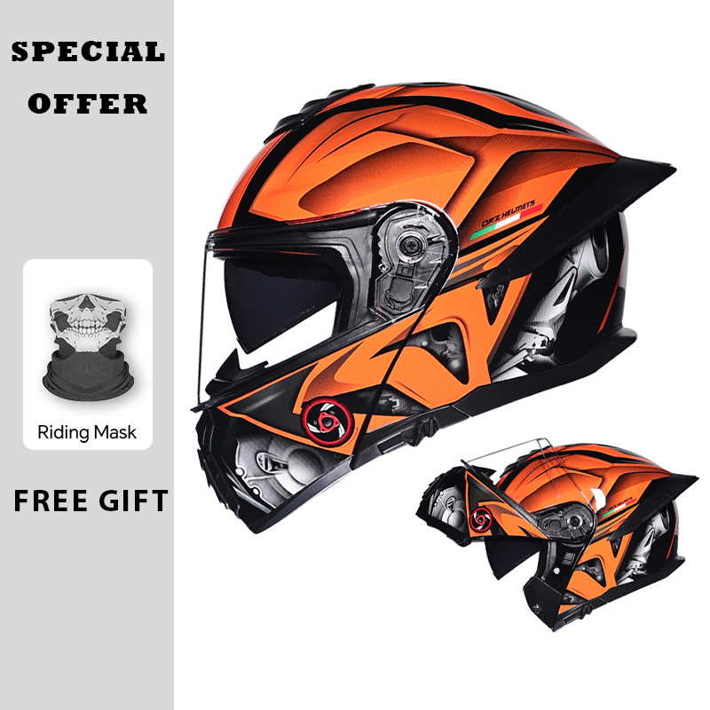 Dual Visor Motorcycle Racing Helmet - 오토바이 플립업 헬멧 더블 바이저 대형
