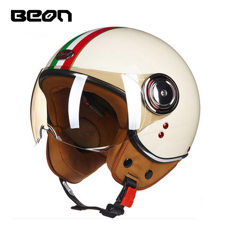 Vintage Open Face Retro Helmet - Capacete BEON 110B 오픈 페이스 오토바이