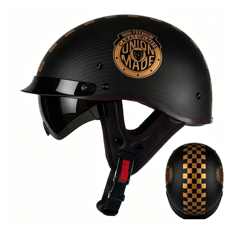 Carbon Fiber Lightweight Motorcycle Helmet - 탄소 섬유 오토바이 하프 헬멧, 남성