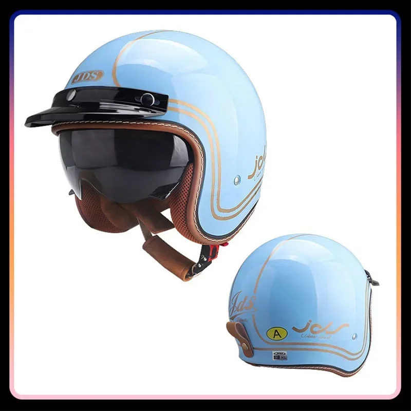남녀 공용 오픈 페이스 오토바이 헬멧 DOT 승인 제트 - Vintage Open Face Retro Helmet 리뷰 및 가격