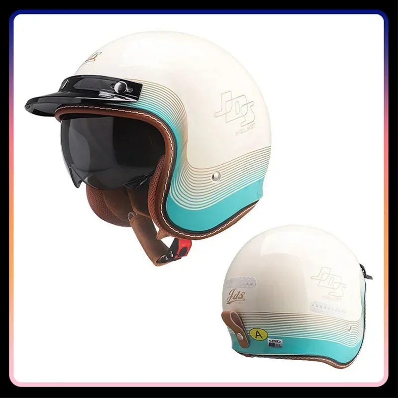 남녀 공용 오픈 페이스 오토바이 헬멧 DOT 승인 제트 - Vintage Open Face Retro Helmet 리뷰 및 가격
