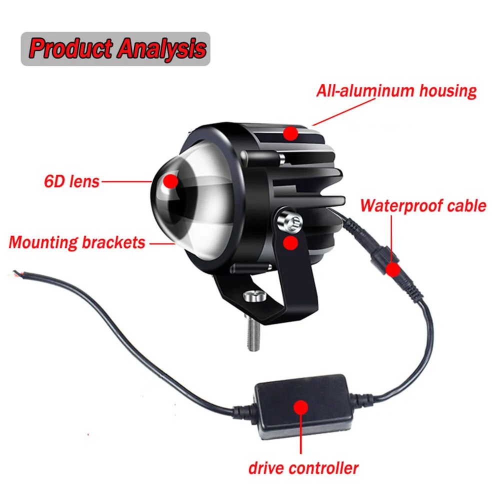 오토바이 프로젝터 레이저 빛 Led 램프 헤드 라이트  - Universal Motorcycle Led Headlight Projector 리뷰 및 가격