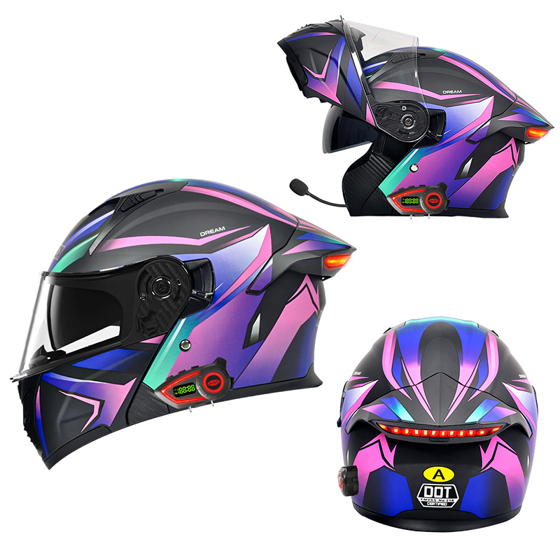 DOT 오토바이 헬멧 이중 바이저 모듈식 헬멧 블루투스 - Modular Flip Up Motorcycle Helmet Dot Approved 리뷰 및 가격