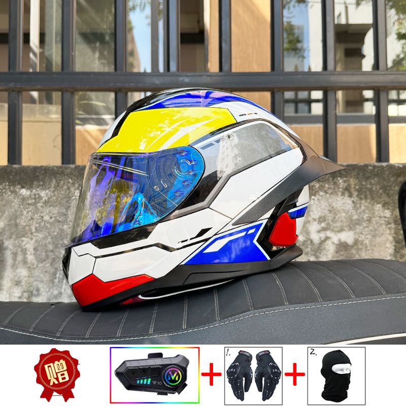 ORZ 오토바이 블루투스 헬멧 남성용 여성용 4계절 오 - Full Face Motorcycle Helmet With Bluetooth 리뷰 및 가격