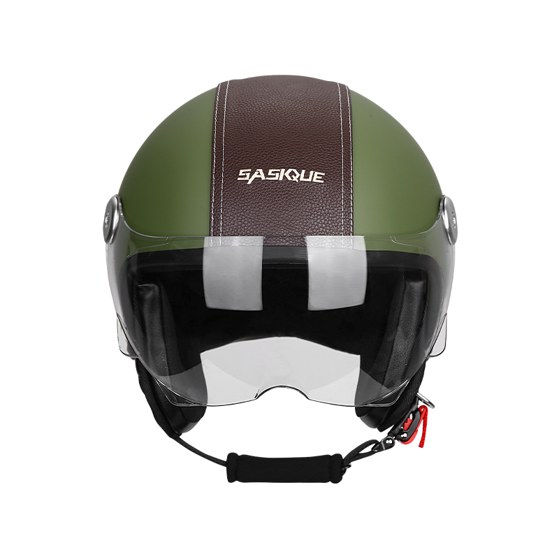 빈티지 3/4 오픈 페이스 오토바이 헬멧 PU 가죽 스 - Vintage Open Face Retro Helmet 리뷰 및 가격