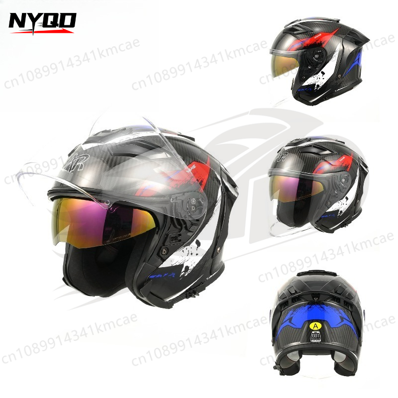 탄소 섬유 오토바이 헬멧 3/4 헬멧 경량 오토바이 안 - Carbon Fiber Lightweight Motorcycle Helmet 리뷰 및 가격