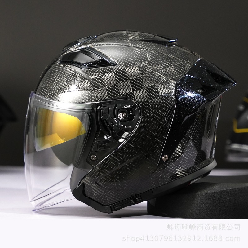 탄소 섬유 오토바이 헬멧 3/4 헬멧 경량 오토바이 안 - Carbon Fiber Lightweight Motorcycle Helmet 리뷰 및 가격