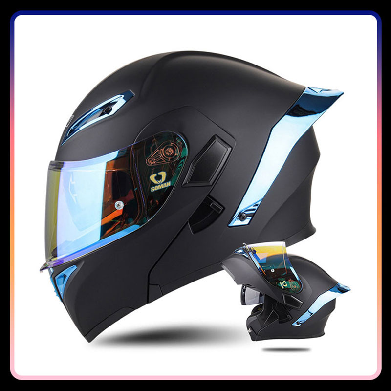 사계절용 플립업 오토바이 헬멧, 이중 렌즈 모듈형 헬멧 - Dual Visor Motorcycle Racing Helmet 리뷰 및 가격
