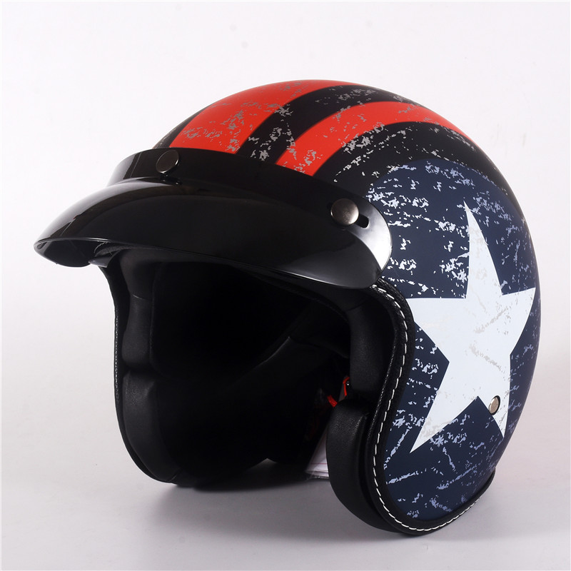 하프 페이스 빈티지 오토바이 헬멧, 레트로 독일 카스크 - Vintage Open Face Retro Helmet 리뷰 및 가격