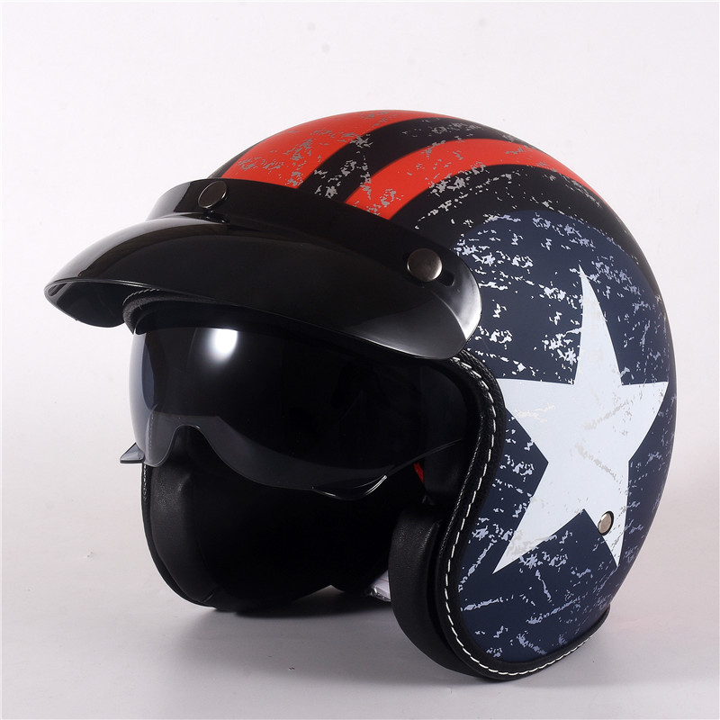 하프 페이스 빈티지 오토바이 헬멧, 레트로 독일 카스크 - Vintage Open Face Retro Helmet 리뷰 및 가격