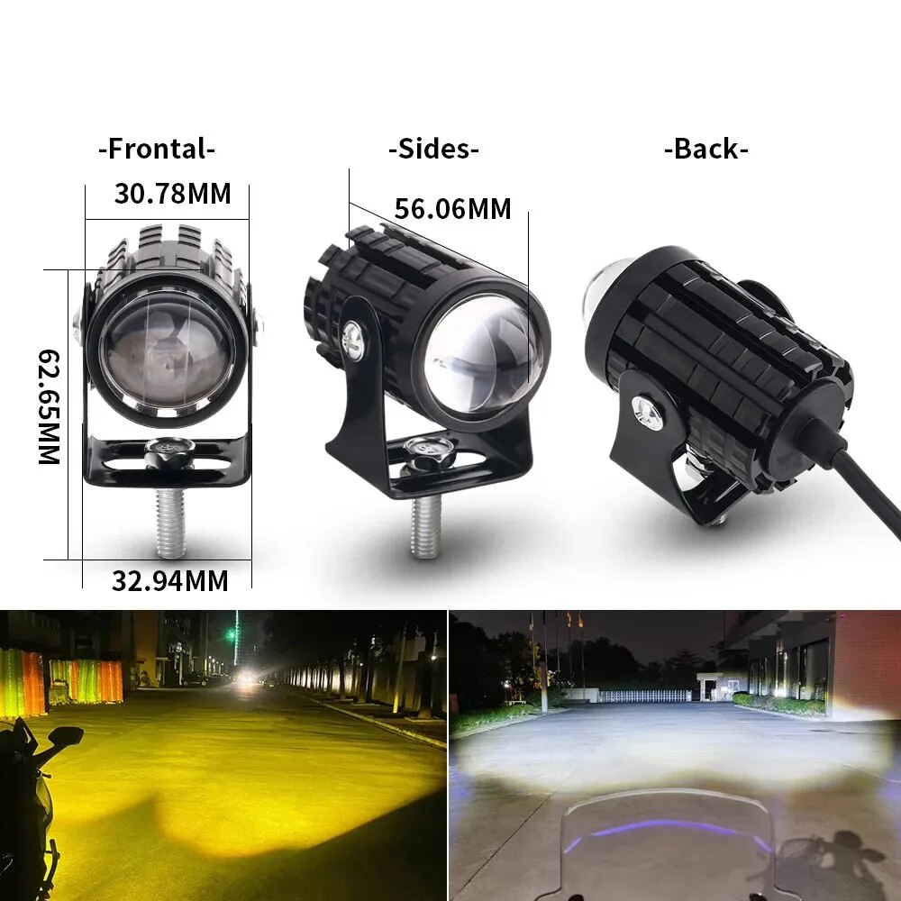 1/2PCS 범용 오토바이 LED 헤드 라이트 프로젝터 - Universal Motorcycle Led Headlight Projector 리뷰 및 가격