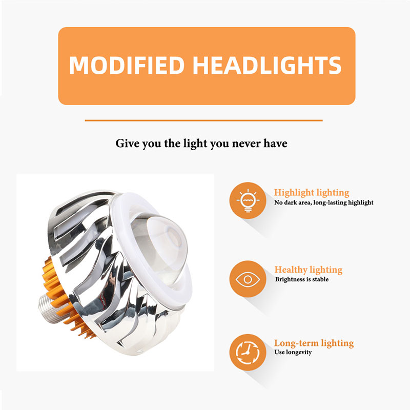 1개 오토바이 헤드라이트 듀얼 헤일로 LED 엔젤 데빌 - Universal Motorcycle Led Headlight Projector 리뷰 및 가격