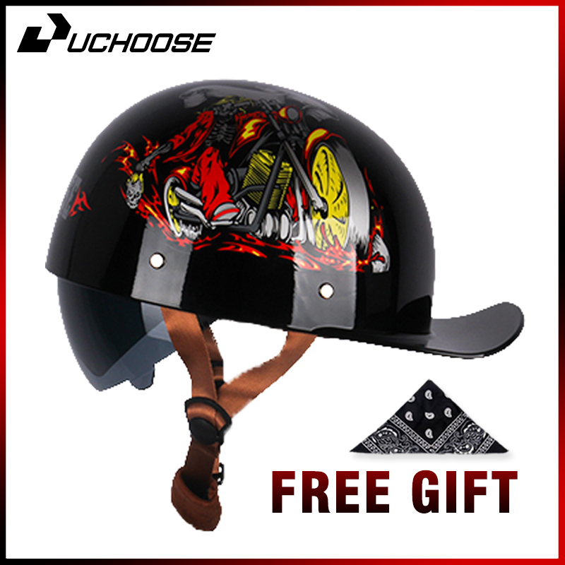 Uchoose 여름 오토바이 Casque DS 야구 모 - Vintage Open Face Retro Helmet 리뷰 및 가격