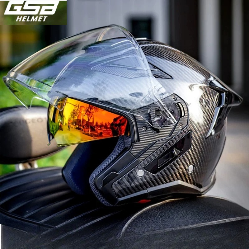 GSB 탄소 섬유 오토바이 헬멧 남성용 기관차 사계절  - Carbon Fiber Lightweight Motorcycle Helmet 리뷰 및 가격