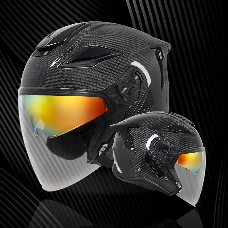 GSB 탄소 섬유 오토바이 헬멧 남성용 기관차 사계절  - Carbon Fiber Lightweight Motorcycle Helmet 리뷰 및 가격