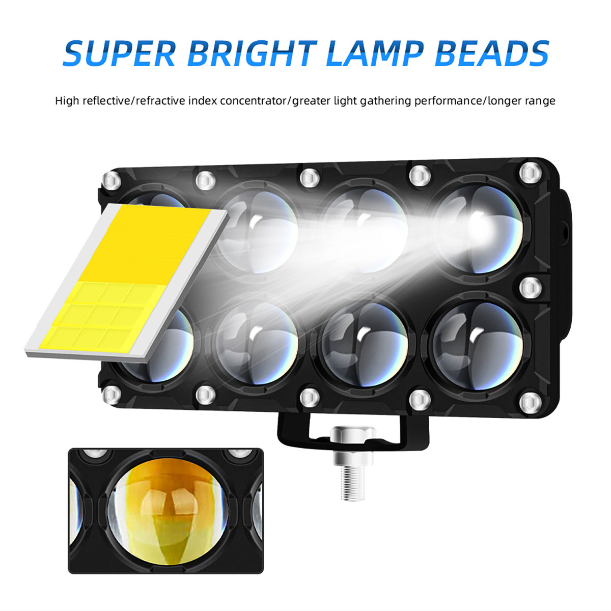 6/8/10 렌즈 보조 오토바이 스포트라이트 작업용 안 - Universal Motorcycle Led Headlight Projector 리뷰 및 가격