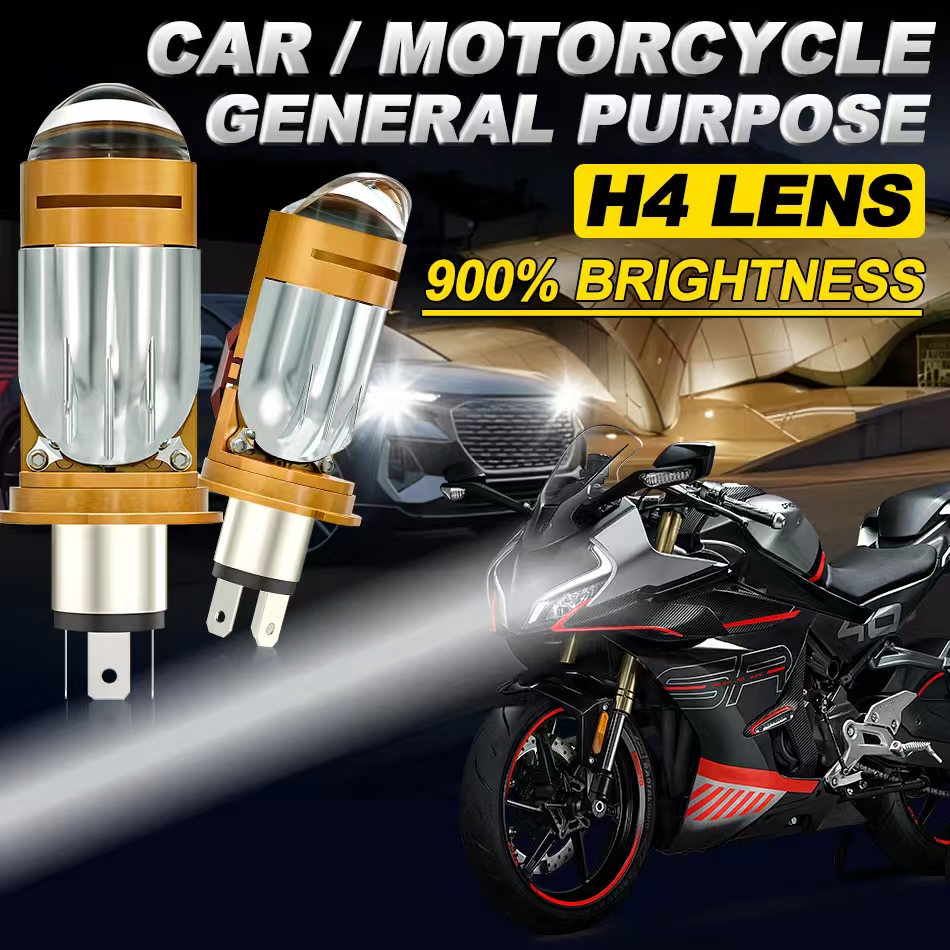 CAMOTO Bi LED 렌즈 프로젝터 H4 미니 전구 - Universal Motorcycle Led Headlight Projector 리뷰 및 가격