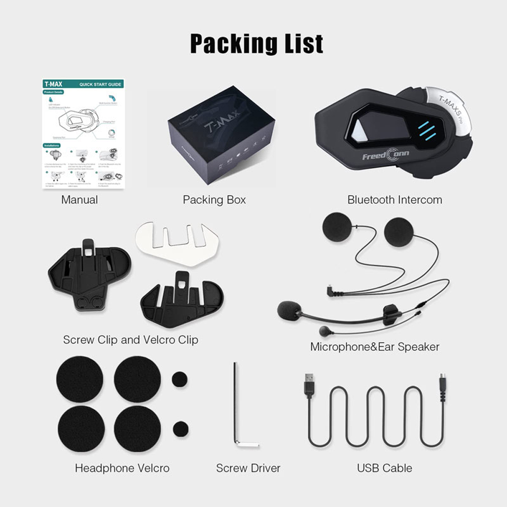 프리드콘 T MAX S PRO 오토바이 인터콤 블루투스 - Universal Motorcycle Helmet Intercom Headset 리뷰 및 가격