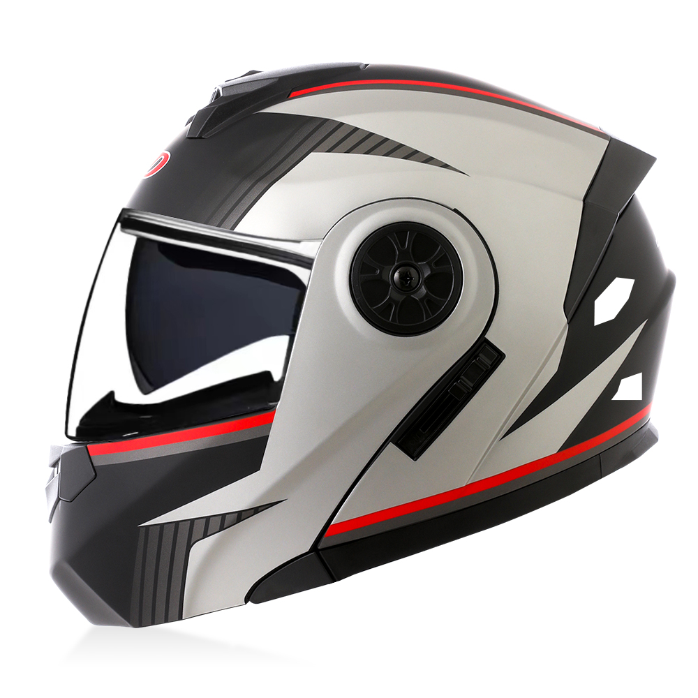 고품질 모듈식 플립업 헬멧 오토바이 듀얼 렌즈 ABS  - Modular Flip Up Motorcycle Helmet Dot Approved 리뷰 및 가격
