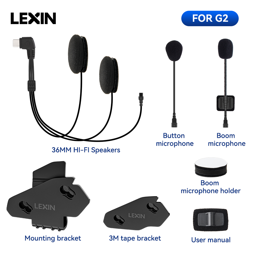 전체/하프 헬멧 인터콤 헤드셋 플러그용 LEXIN-G2 - Universal Motorcycle Helmet Intercom Headset 리뷰 및 가격