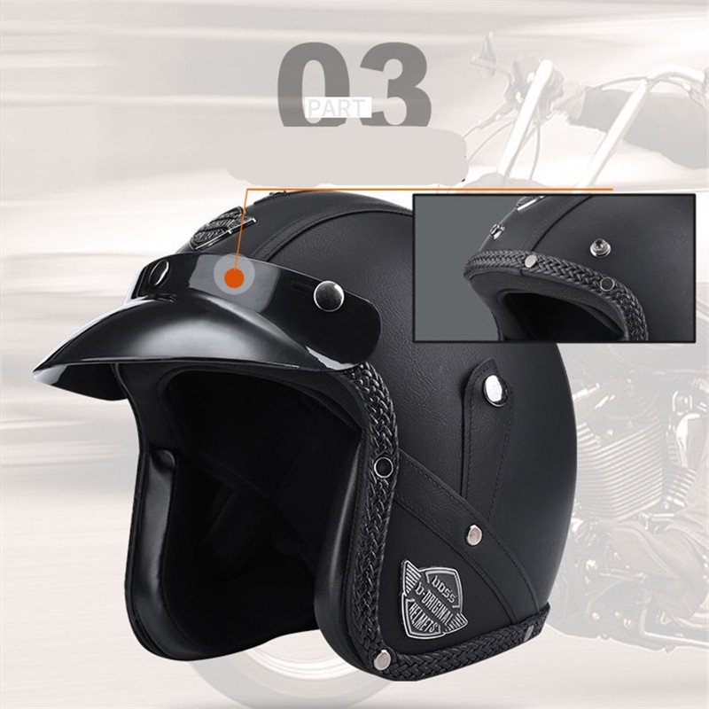 남녀공용 오픈 페이스 3/4 헬멧, 맞춤형 빈티지 레트 - Vintage Open Face Retro Helmet 리뷰 및 가격