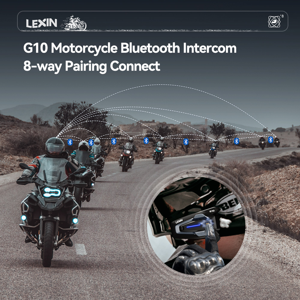 NEW-LEXIN G10 오토바이 헬멧 인터콤, 8명  - Full Face Motorcycle Helmet With Bluetooth 리뷰 및 가격
