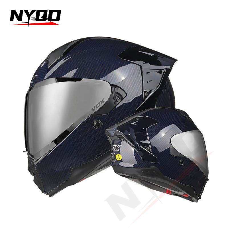 카본 파이버 풀페이스 오토바이 헬멧 F605 듀얼 바이 - Dual Visor Motorcycle Racing Helmet 리뷰 및 가격