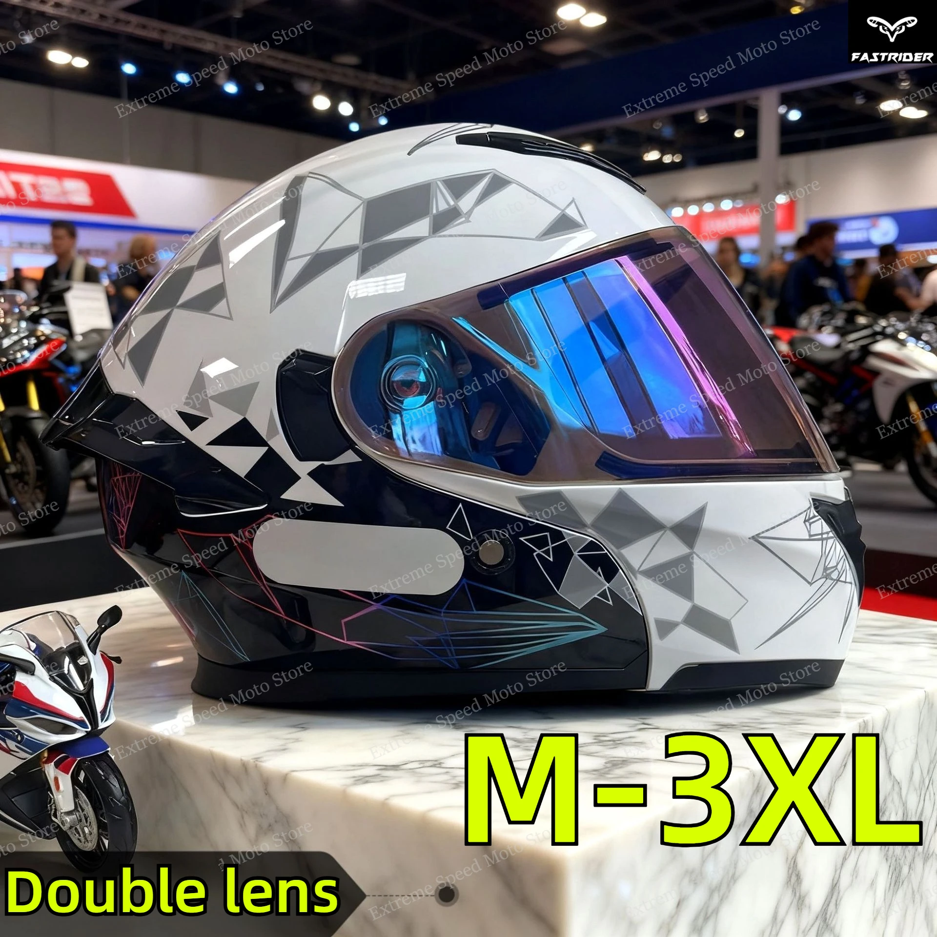 인증된 모듈식 플립업 오토바이 헬멧, 듀얼 바이저 풀페 - Dual Visor Motorcycle Racing Helmet 리뷰 및 가격
