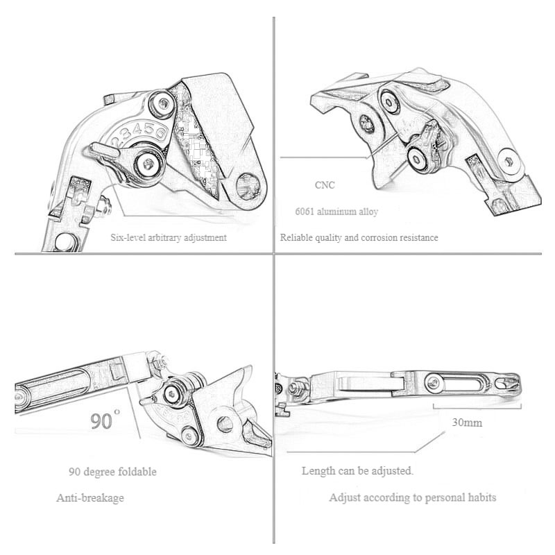 혼다 NC750X NC 750 X 2016-2024 오 - Cnc Aluminum Adjustable Brake Clutch Levers 리뷰 및 가격