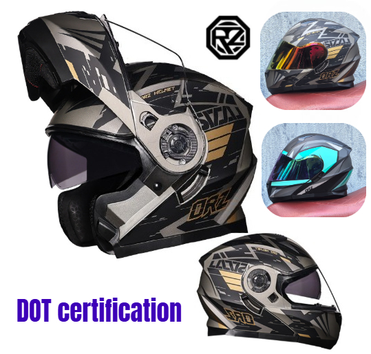 Orz 풀 페이스 듀얼 바이저 오토바이 헬멧, 모토크로 - Modular Flip Up Motorcycle Helmet Dot Approved 리뷰 및 가격